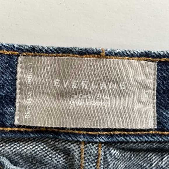 Everlane The Denim Short Sz 30 Blue Frayed Hem Minimalist Cowgirl Streetwear - Picture 3 of 8